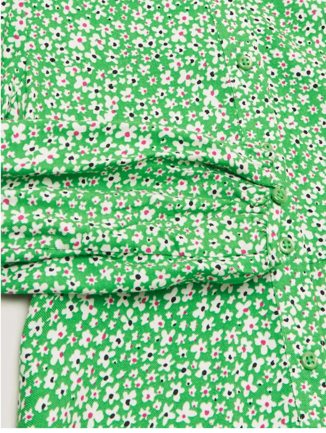 Girls green floral dress