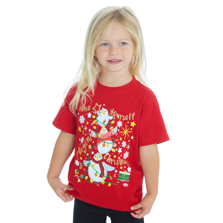 Mini Kids Christmas T-SHIRT in red