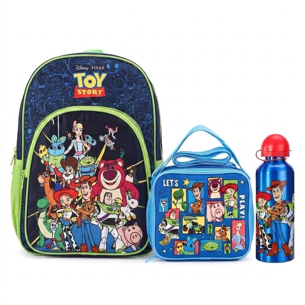 Toy Story Deluxe toddler backpack, lunch bag and aluminium bottle