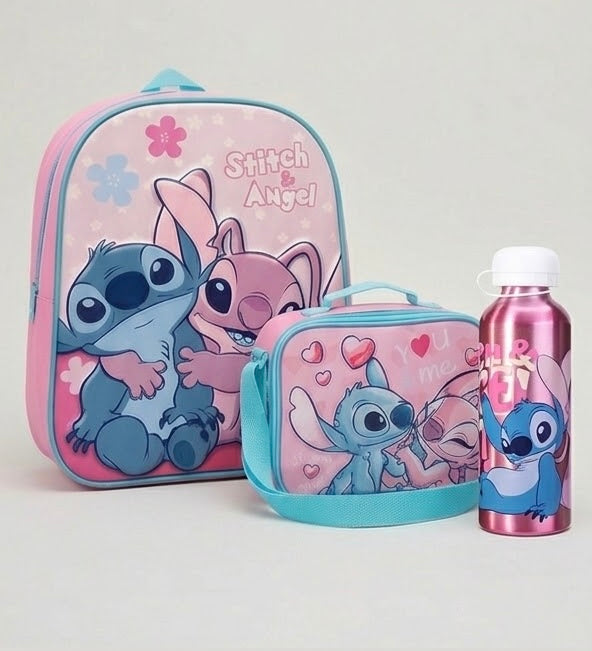 Lilo & Angel 3D backpack set with bottle