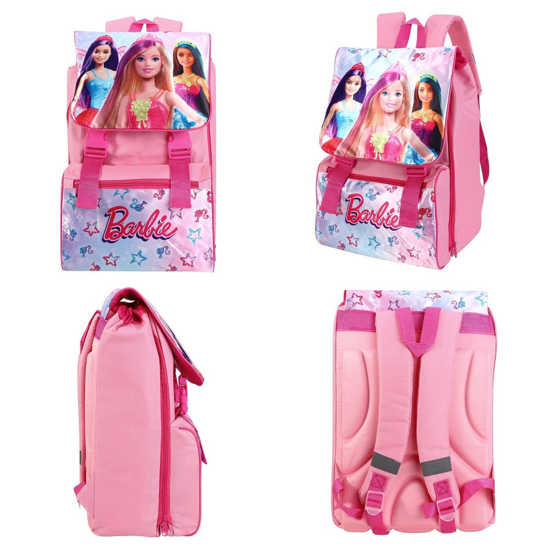 Barbie Doll premium backpack square rucksack with lunch bag