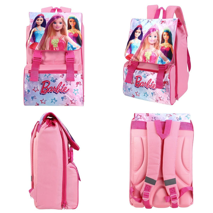 Barbie Doll premium backpack square rucksack with lunch bag