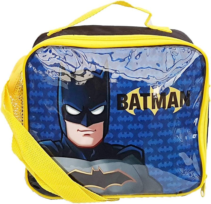 Batman Backpackk square flap for boys with lunch bag