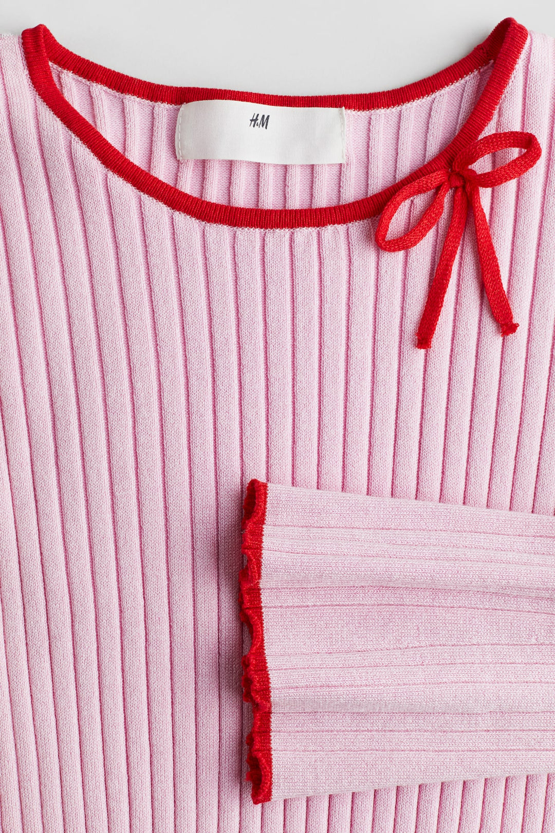 H&M Light Pink Rib-Knit Dress