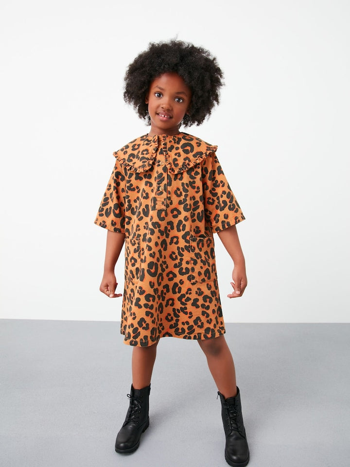 NEXT animal print collar dress