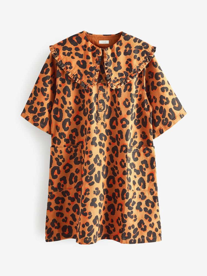 NEXT animal print collar dress