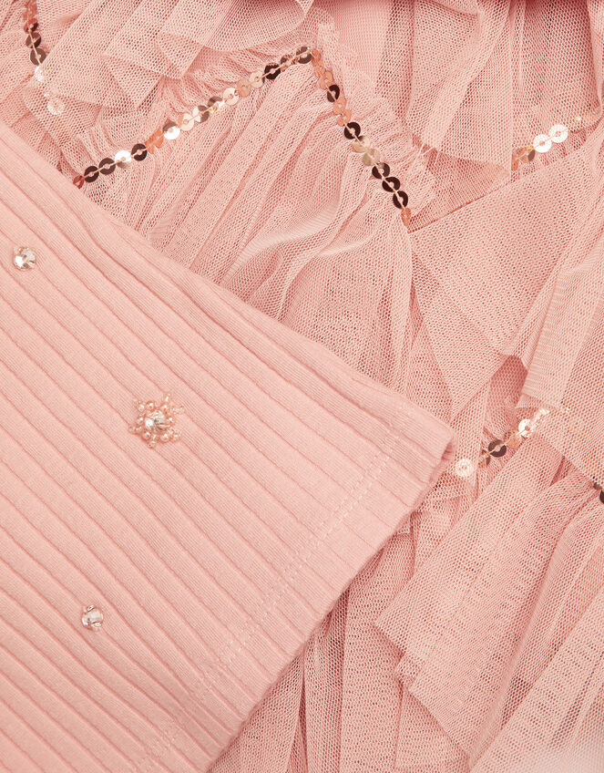Monsoon Dusty pink long sleeve disco set in pink