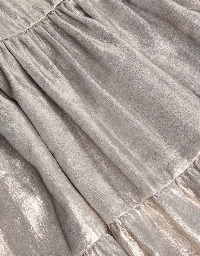 Monsoon shimmer collar dress in gray