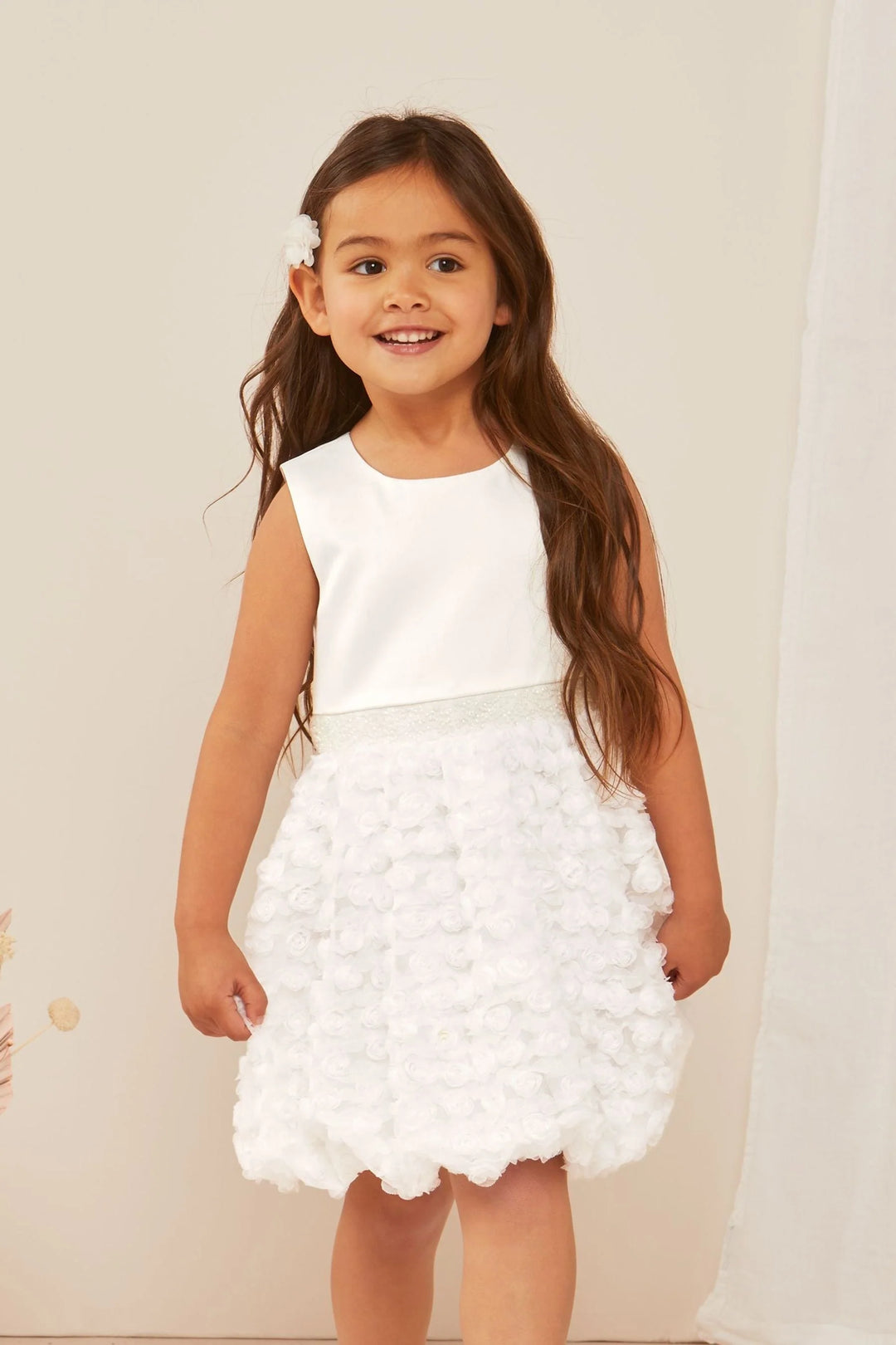 Lipsy flower dress in white