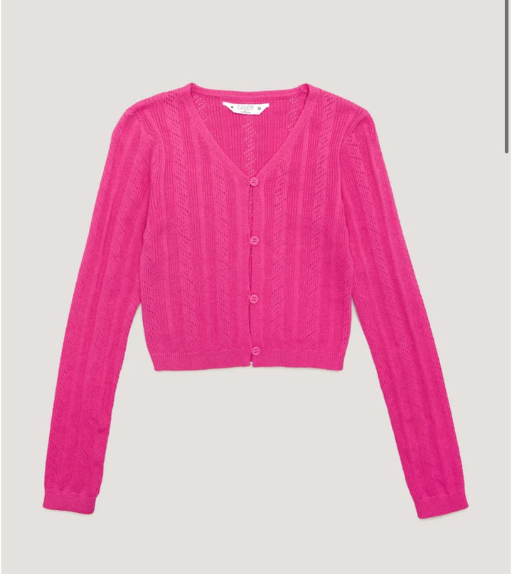 Girls Pink Cardigan with buttons