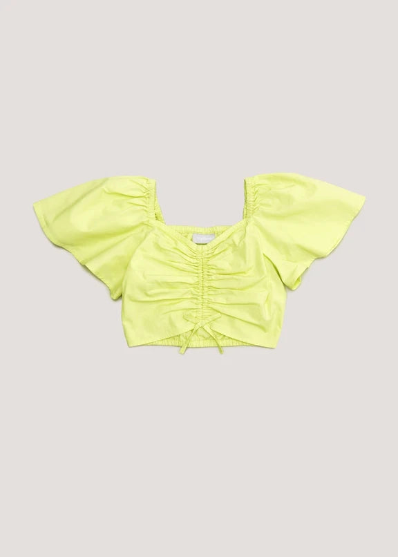 Neon lime crop top for girls