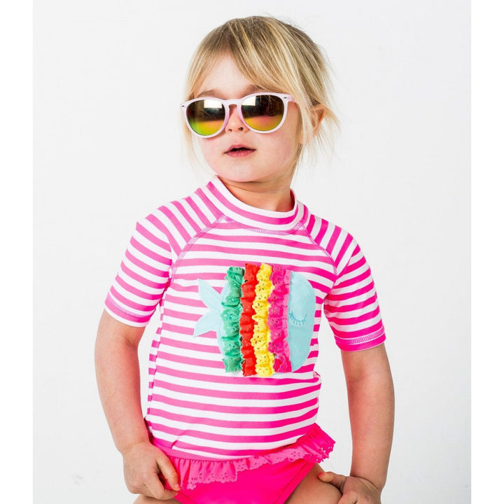 Noti girls fish stripe swimset