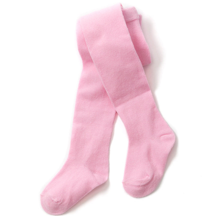 Girls cotton rich tights in light pink