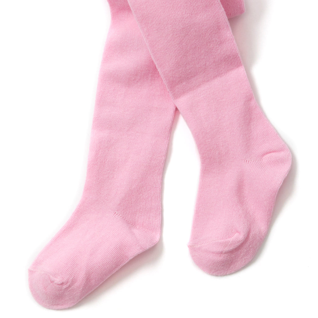 Girls cotton rich tights in light pink