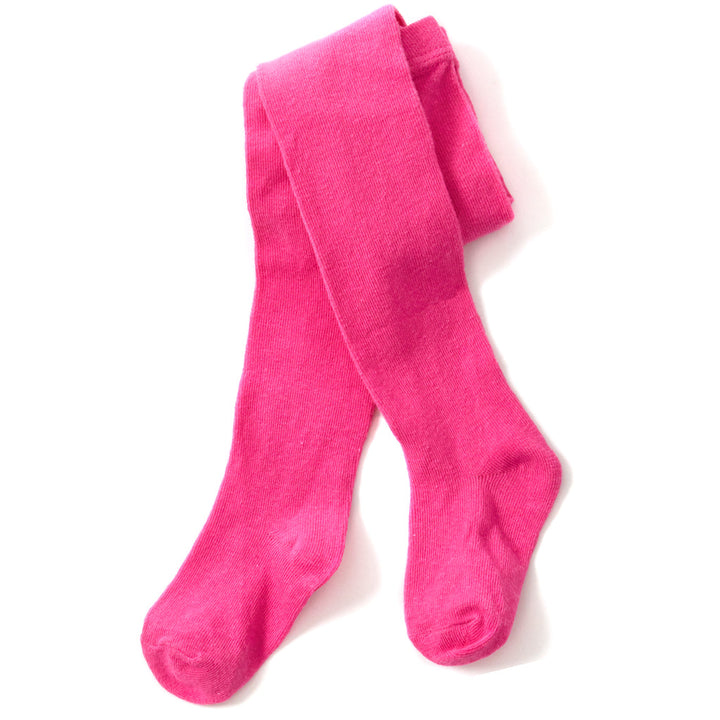 Girls cotton rich tights in hot pink