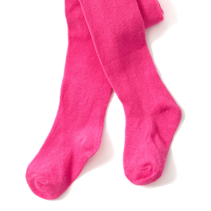 Girls cotton rich tights in hot pink