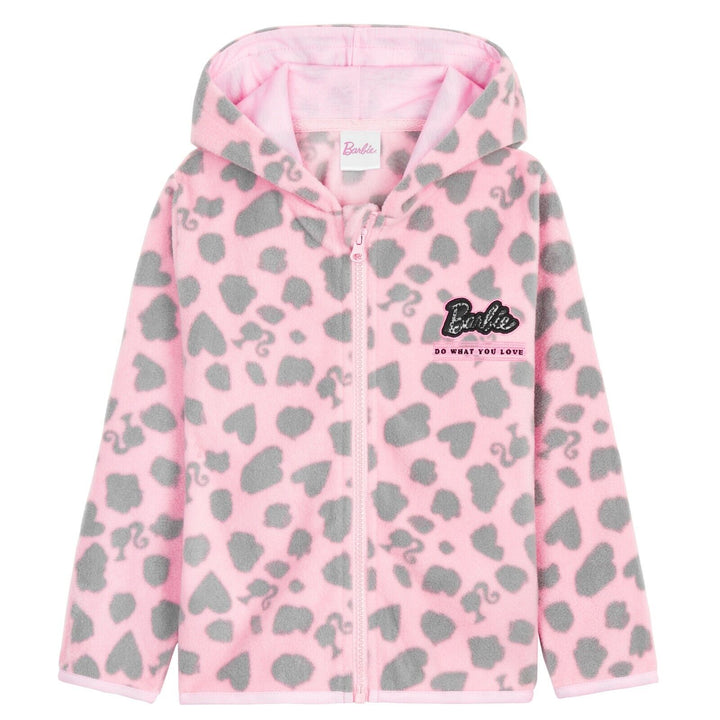 Barbie girls' hooded fleece jacket