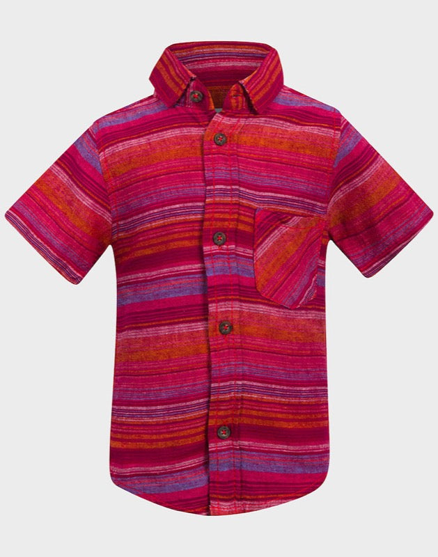 Boys stripe shirt in red