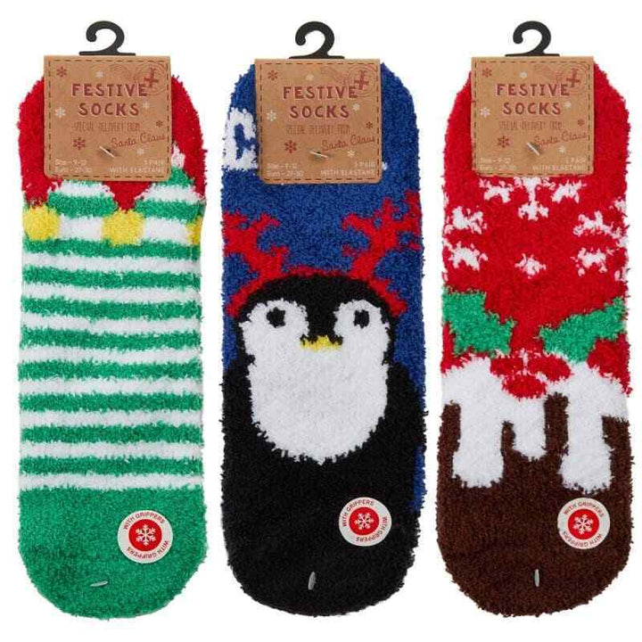 Christmas Family Lounge Socks With Gripper ii