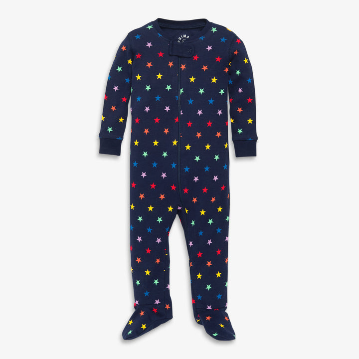 Primary sleepsuit in navy mini star