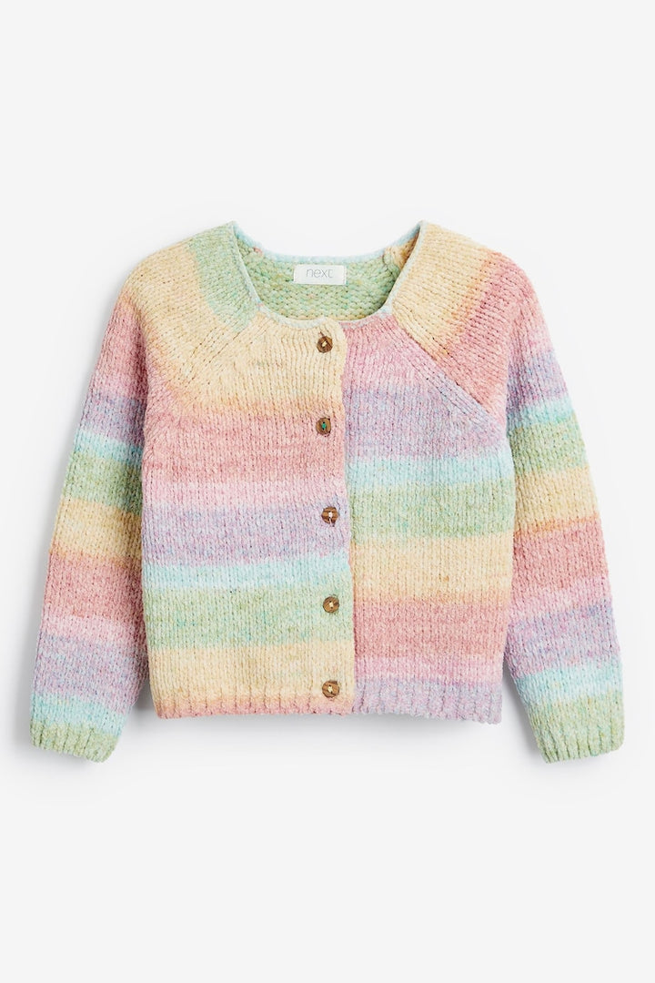 Next Girls colorful super soft chenille cardigan