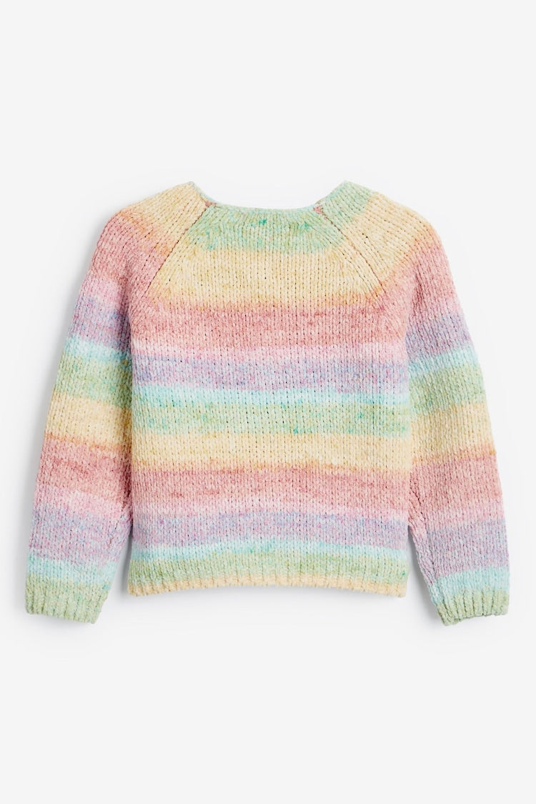 Next Girls colorful super soft chenille cardigan