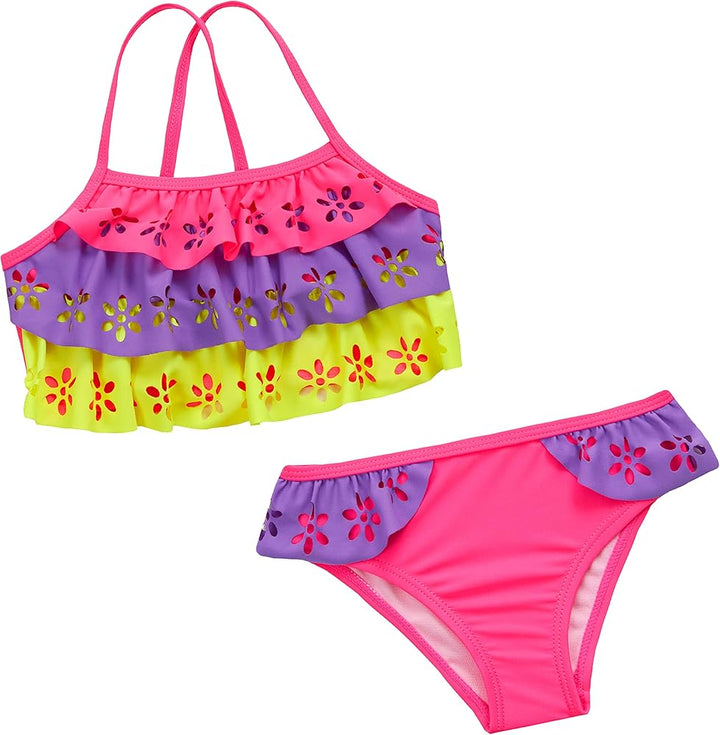 Red Melon laser cut bikini 2pcs girls