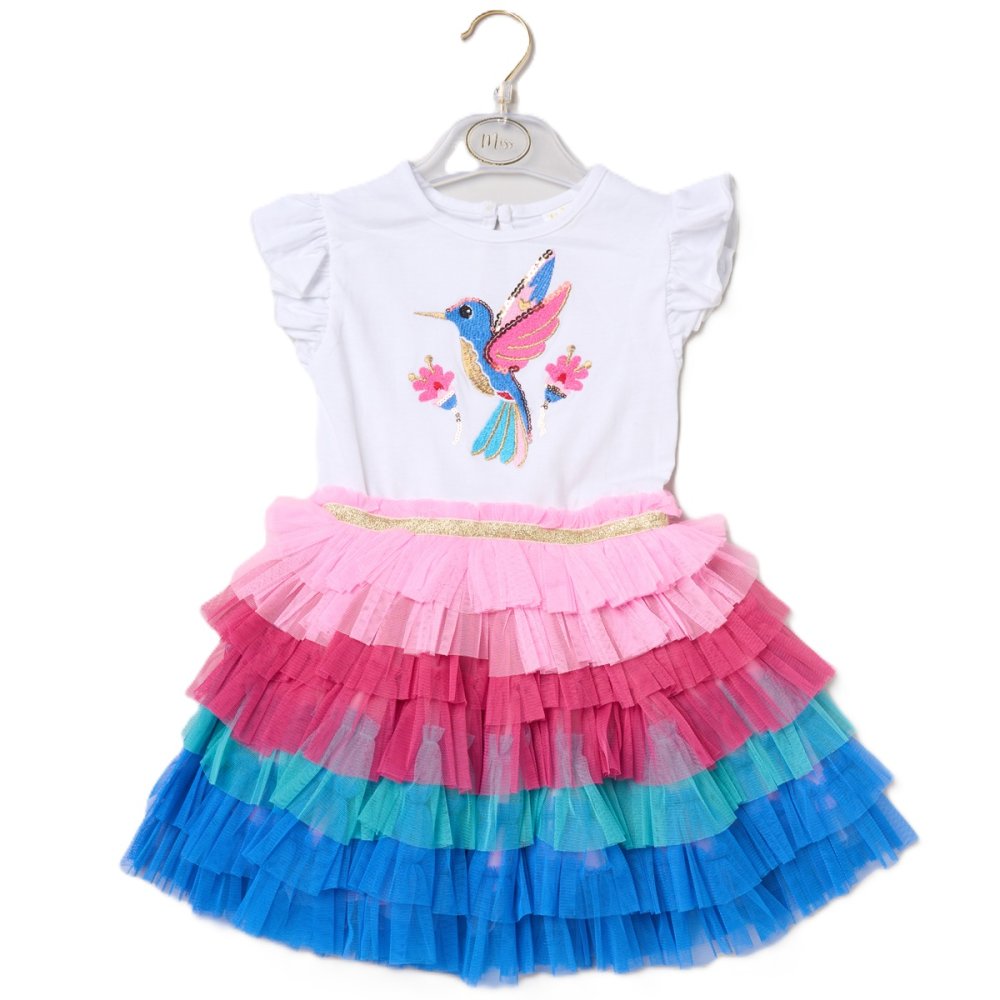 Miss Sequin Hummingbird Tutu Dress