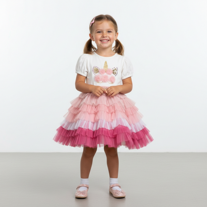 Miss Dark Pink Sequin Tutu Dress