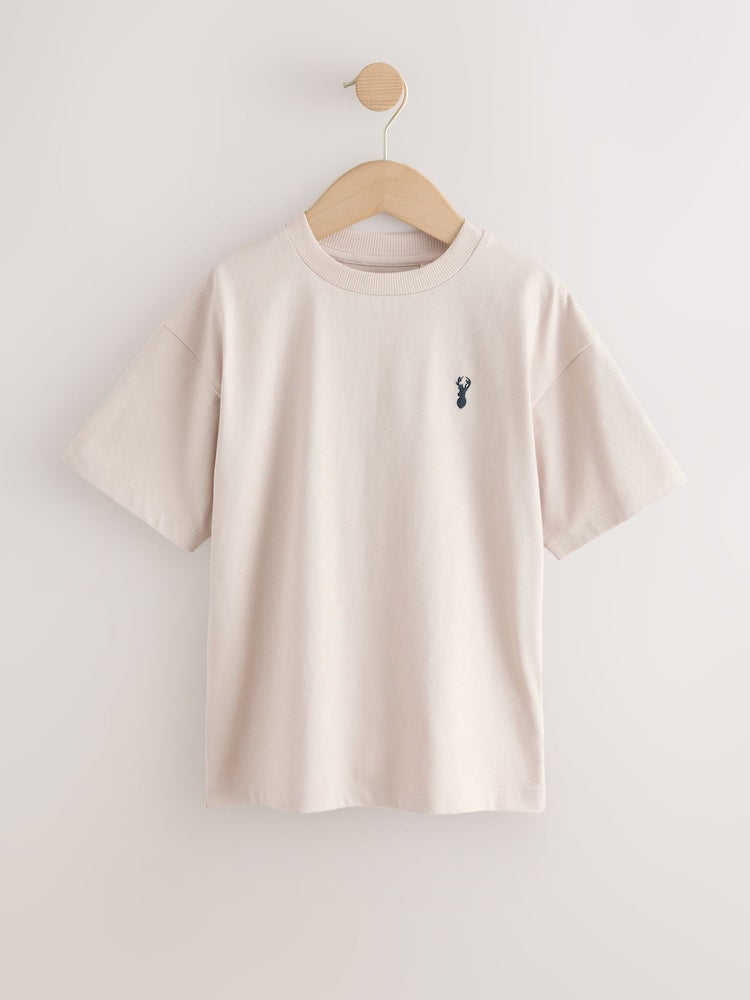 NEXT short sleeve stag embroidered t-shirt 3 pcs