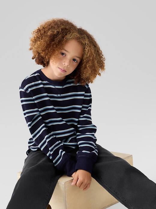 GAP boys waffle stripe t-shirt