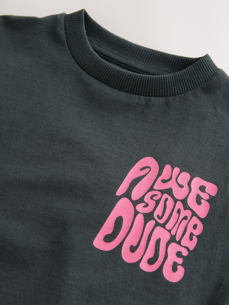 NEXT faded black boys t-shirt