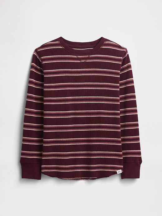 GAP boys stripe waffle-knit t-shirt