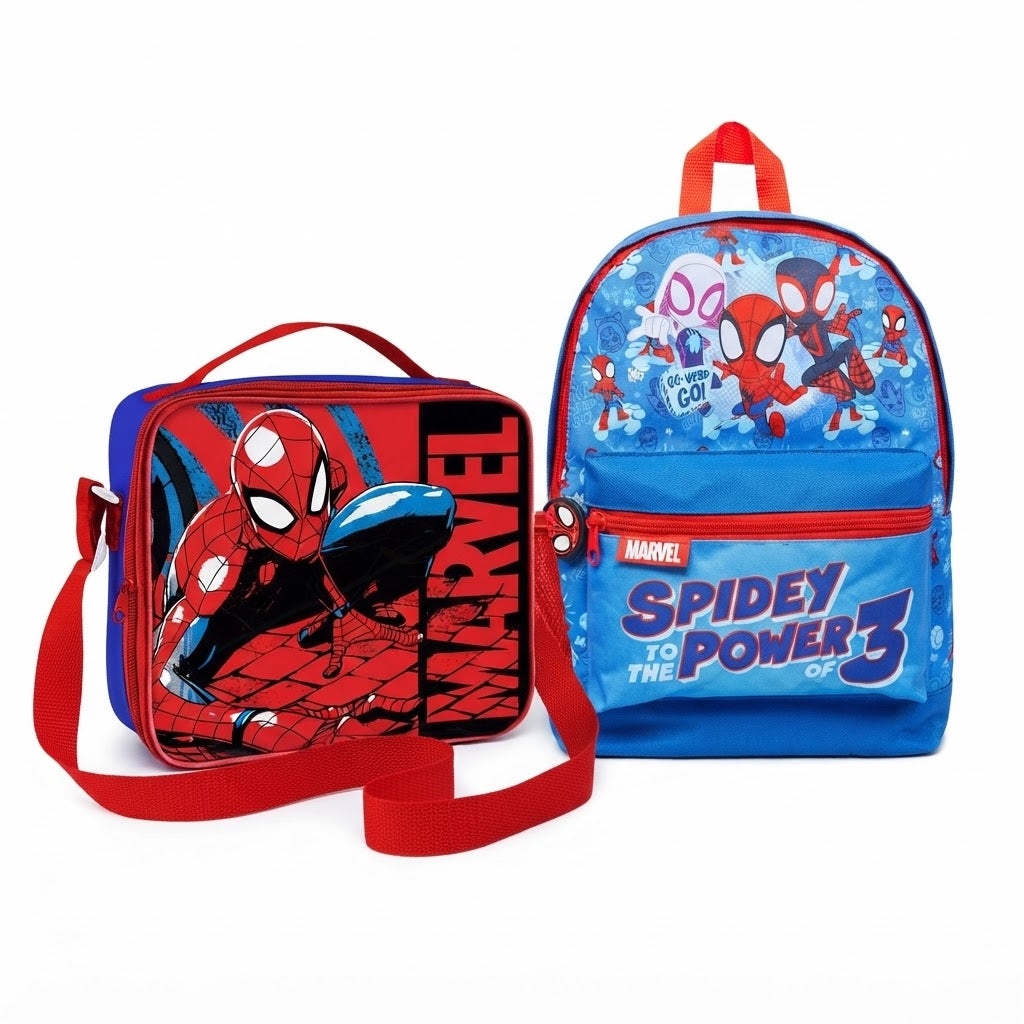 Original Marvel Spidey toddler backpack set with bottle